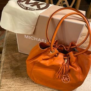 Michael Kors Orange Leather Bag